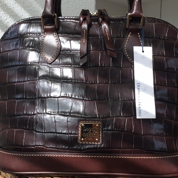 ✨NEW✨Dooney & Bourke OAKDALE ZIP ZIP Satchel in ESPRESSO/BROWN TMORO - Picture 6 of 16